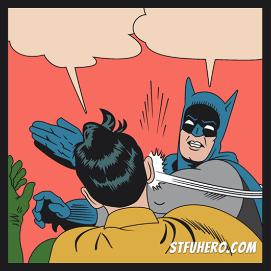 batman robin slap